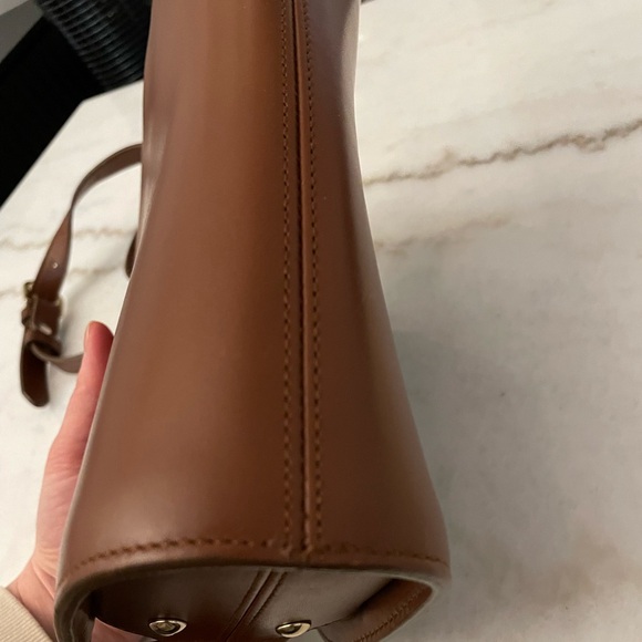 A.P.C. Chestnut Leather Demi Lune Crossbody Bag - Picture 6 of 16